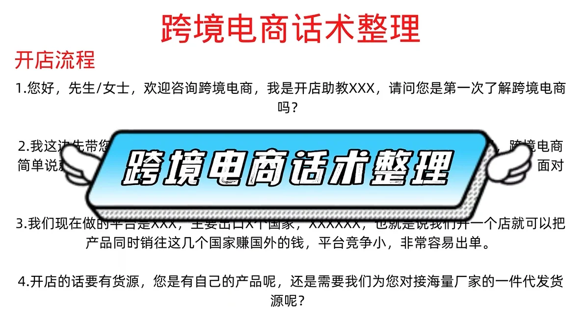 跨境电商快捷回复话术模板