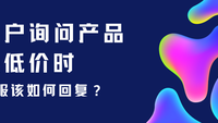 客户询问产品最低价，客服该如何回复？