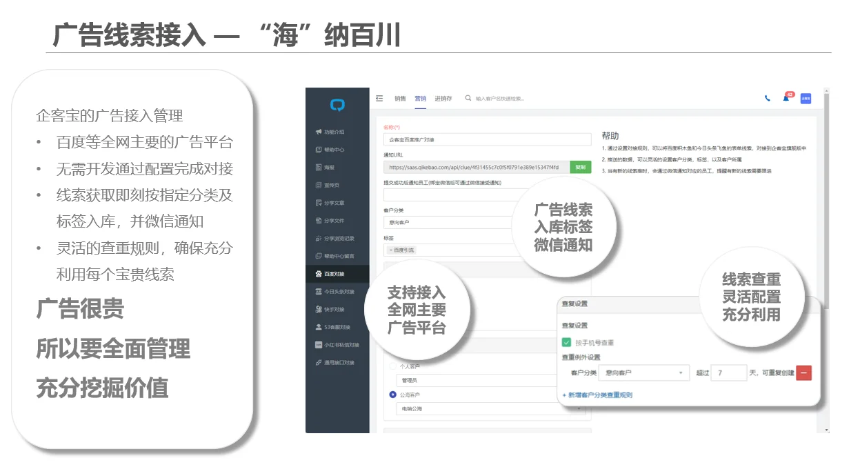 二、广告线索管理优势