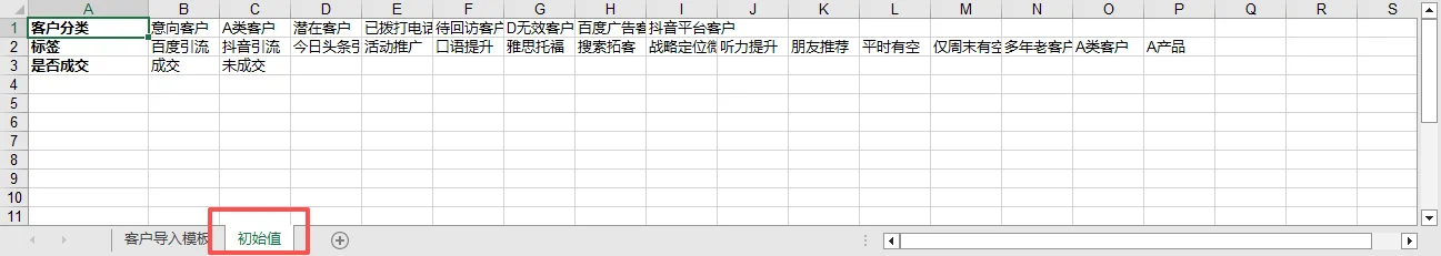 第二步,用户根据业务需求,按模板填入导入数据(3)