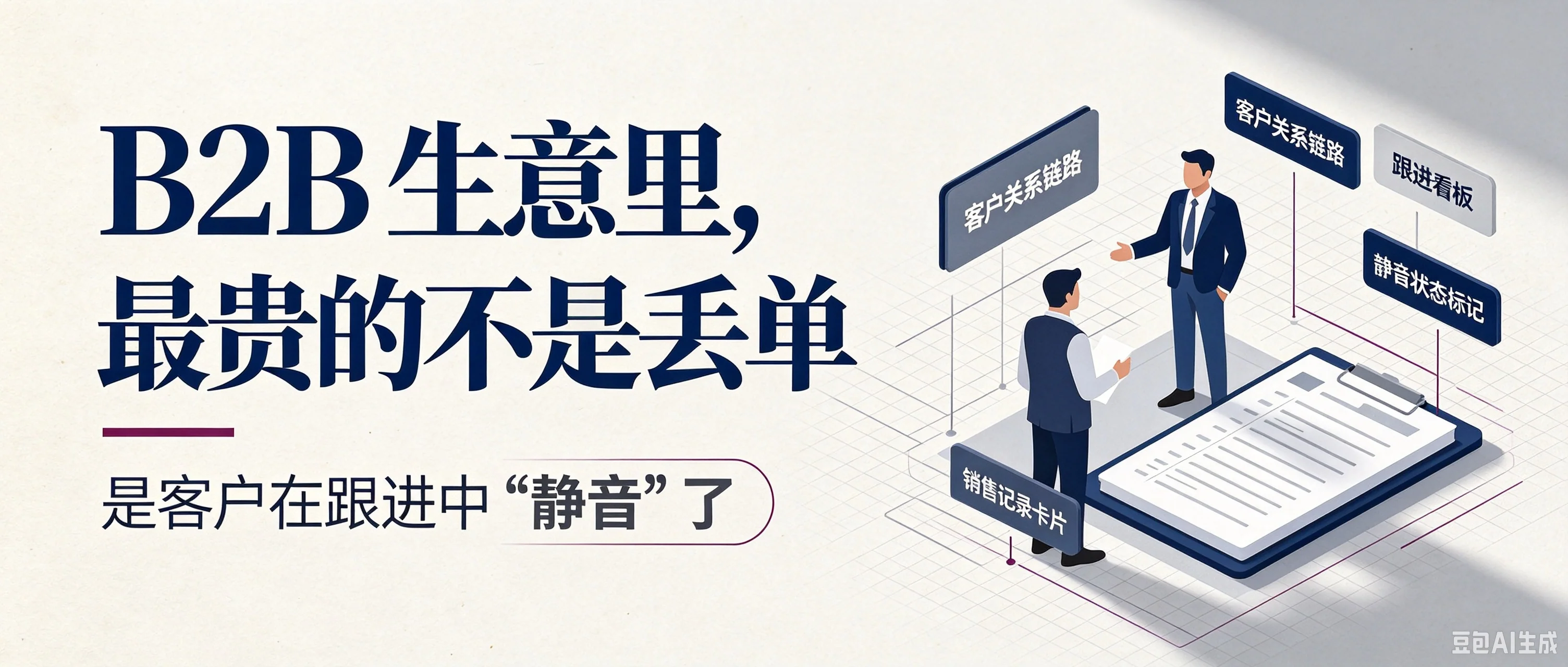 B2B 生意里,最贵的不是丢单,是客户在跟进中"静音"了