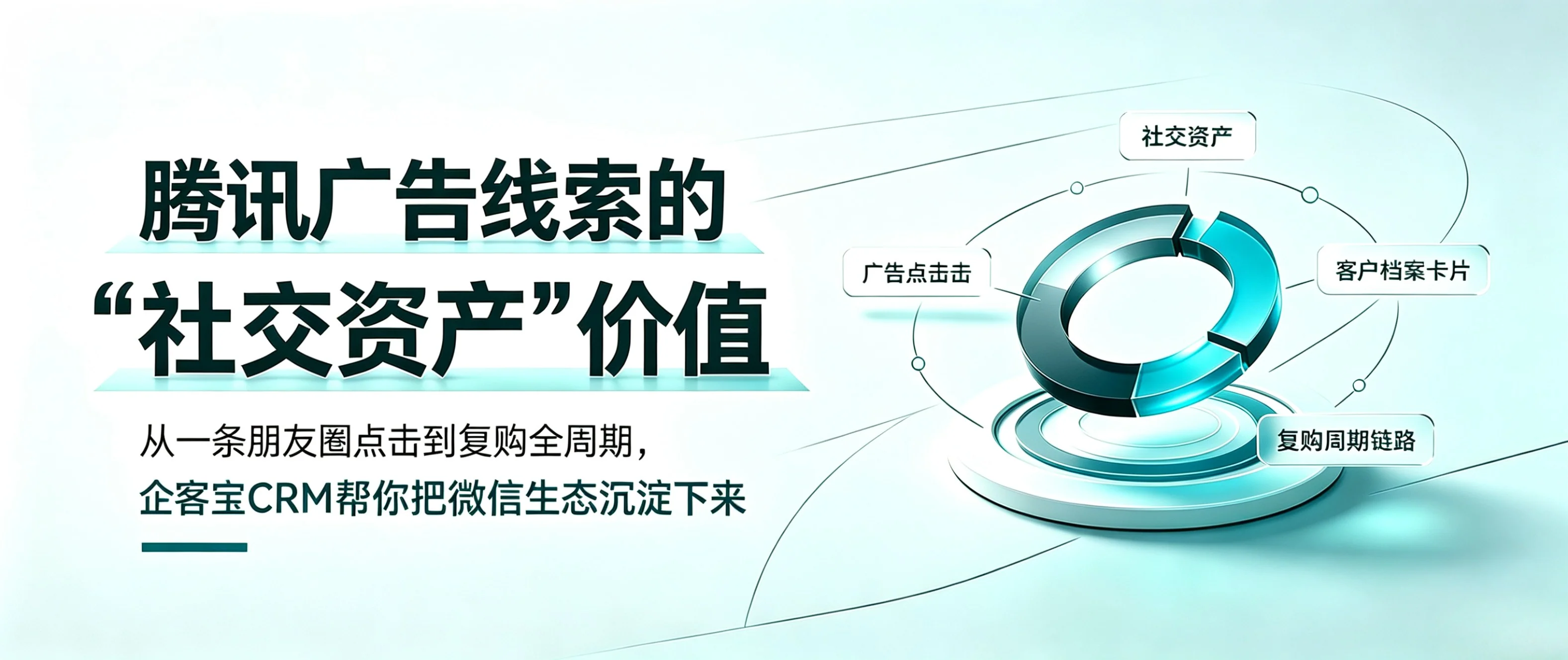 企客宝CRM对接腾讯广告:从微信生态线索到成单的全流程管理