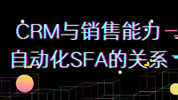 CRM与销售能力自动化SFA的关系