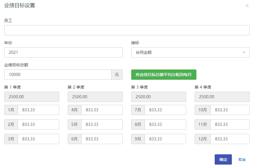设置业绩的两种模式