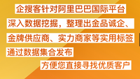 企搜客针对阿里巴巴国际整理优质数据