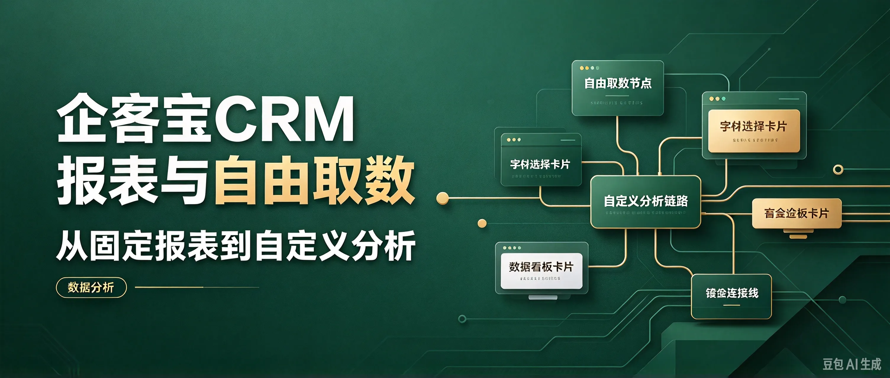 企客宝CRM报表与自由取数：从固定报表到自定义分析