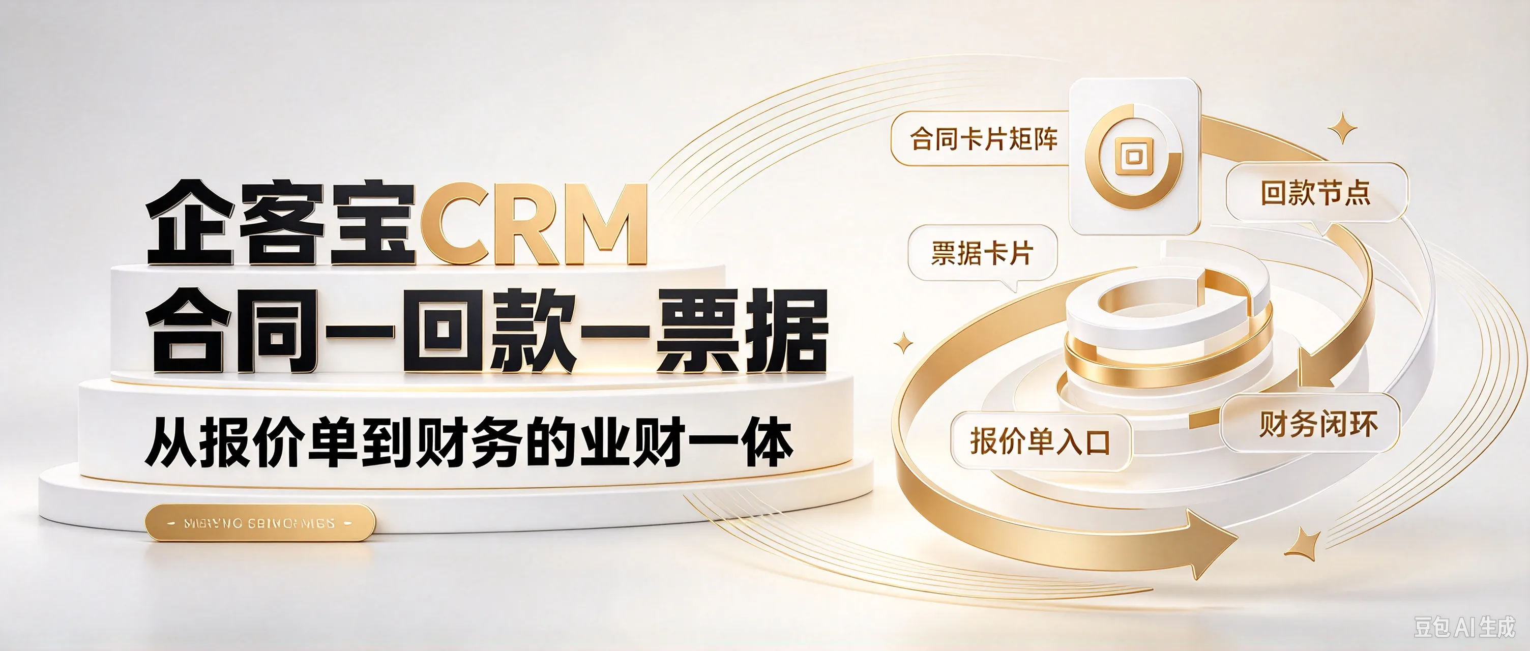 企客宝CRM合同—回款—票据：从报价单到财务的业财一体
