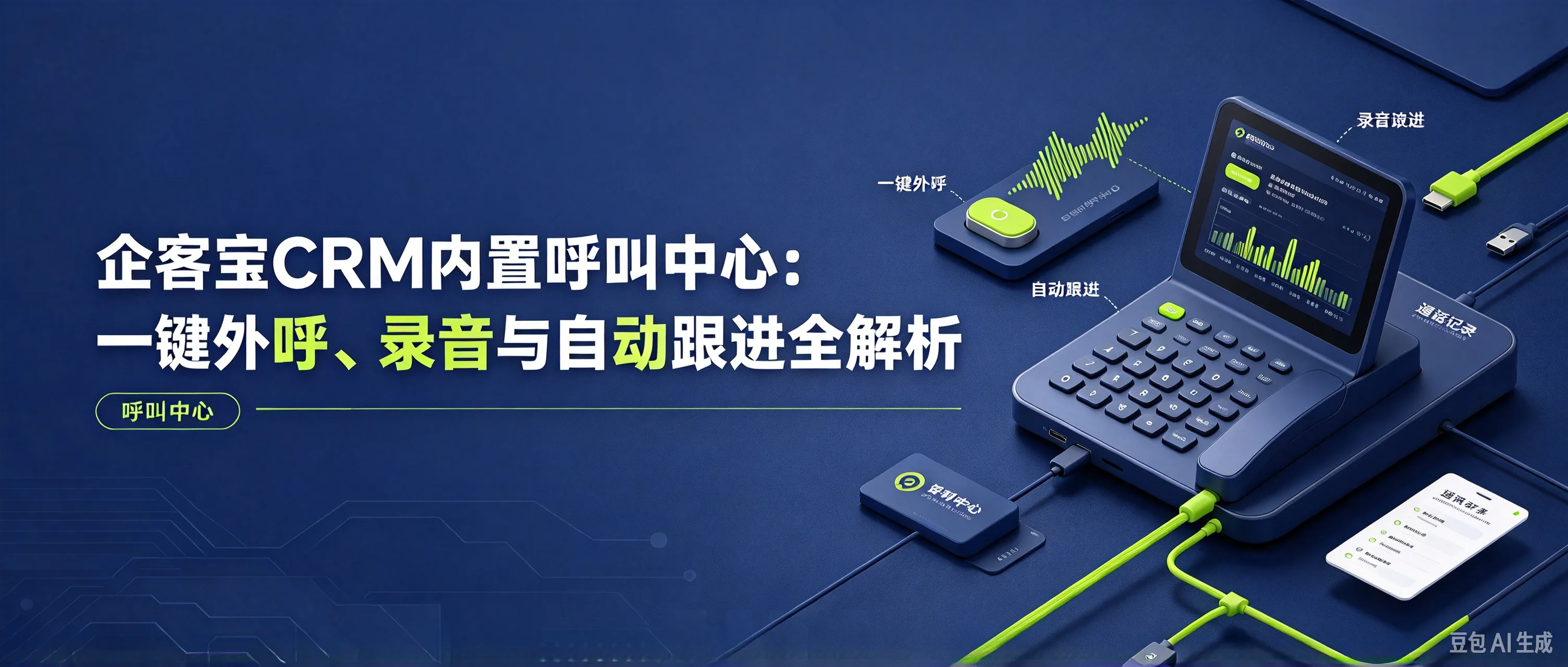 企客宝CRM内置呼叫中心：一键外呼、录音与自动跟进全解析