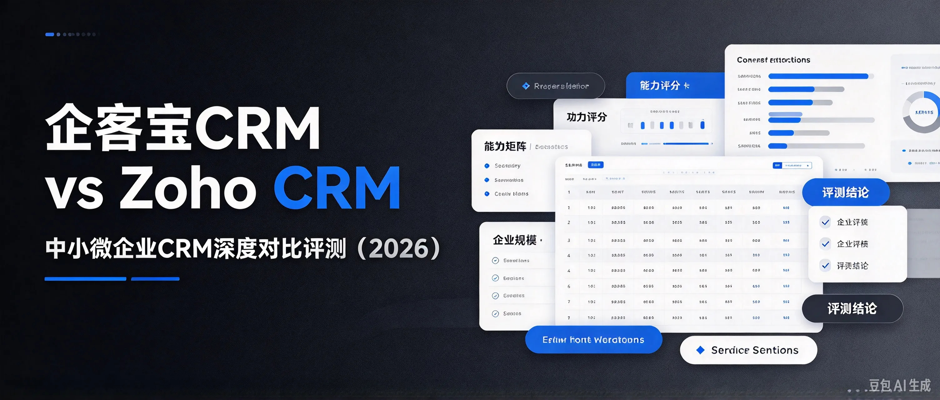 企客宝CRM vs Zoho CRM:中小微企业CRM深度对比评测(2026)