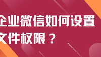 企业微信如何设置文件权限？