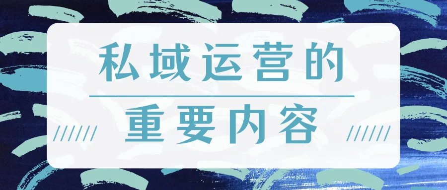 私域运营的重要内容